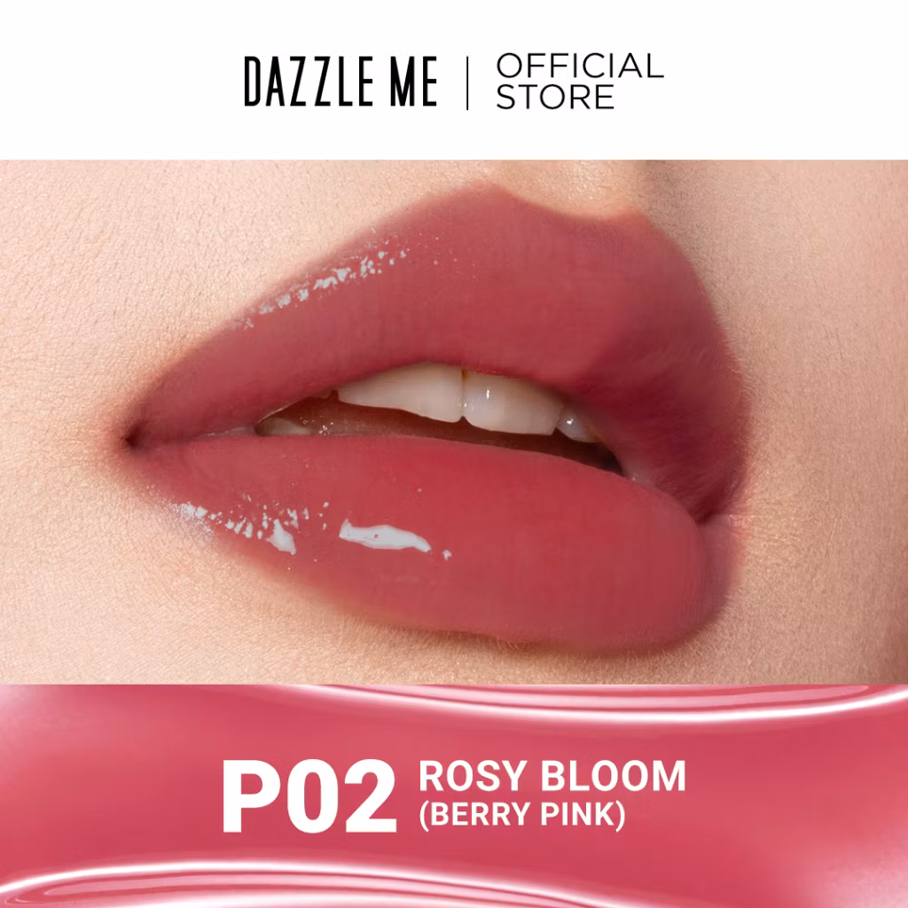 Dazzle Me X Barbie Peptide Power Glow Tinted Lipbalm P02 Rosy Bloom