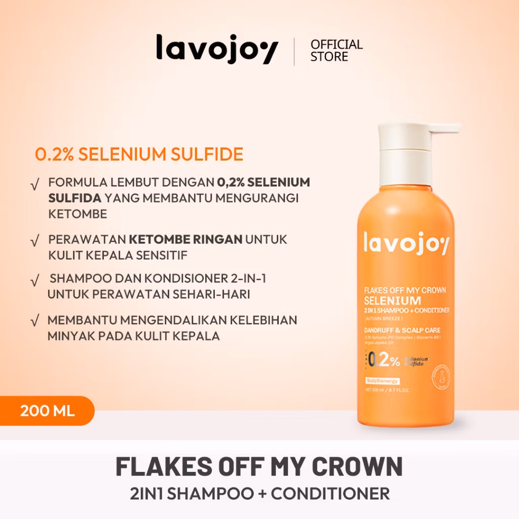 Lavojoy Flakes Off My Crown Selenium 2In1 Auntumn Breeze 0,2% Selenium Sulfide