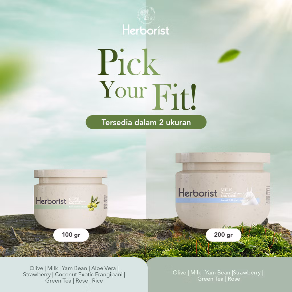 Herborist Body Scrub Milk 200Gr