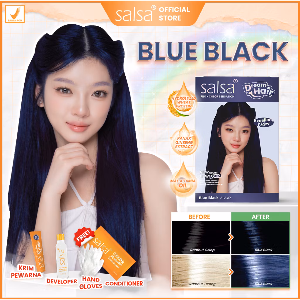 Salsa Pro Colorsensation Dream Hair Blue Black S-2.10