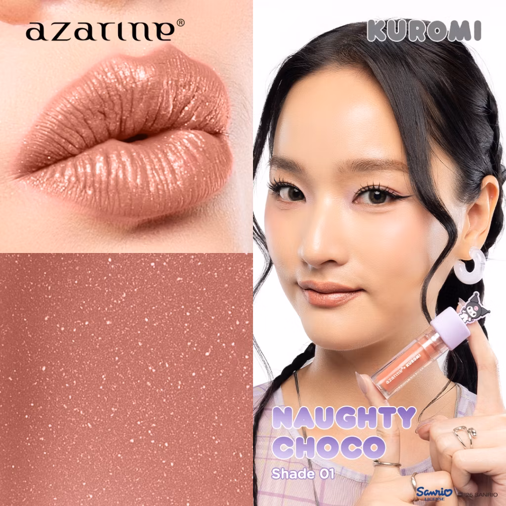 Azarine Magic Sparkle Lip Glitter Shade 01 Naughty Choco