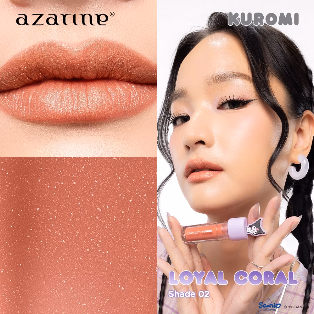 Azarine Magic Sparkle Lip Glitter Shade 02 Loyal Coral