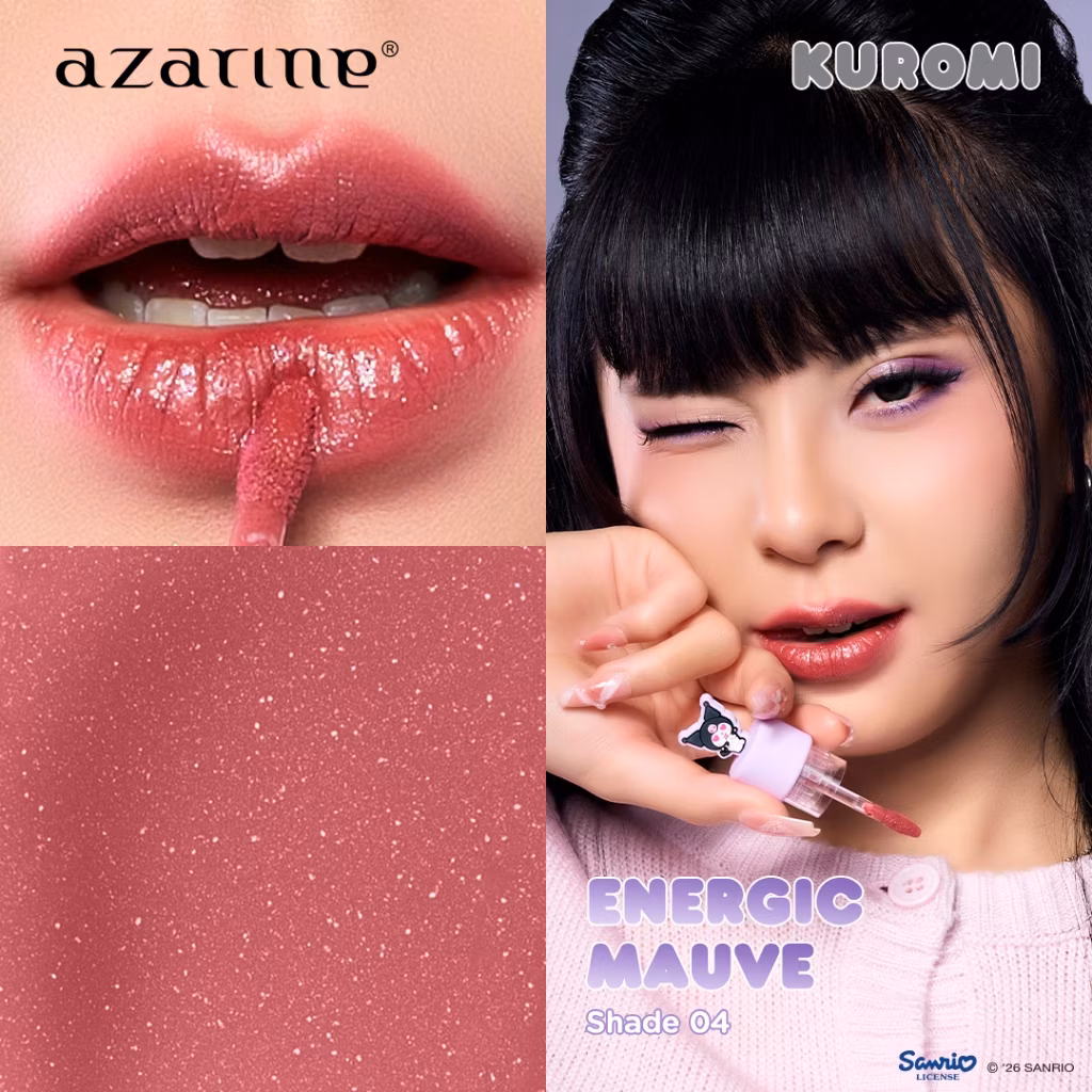 Azarine Magic Sparkle Lip Glitter Shade 04 Energic Mauve