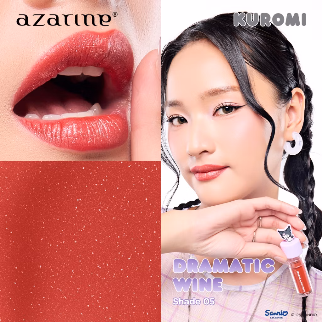 Azarine Magic Sparkle Lip Glitter Shade 05 Dramatic Wine