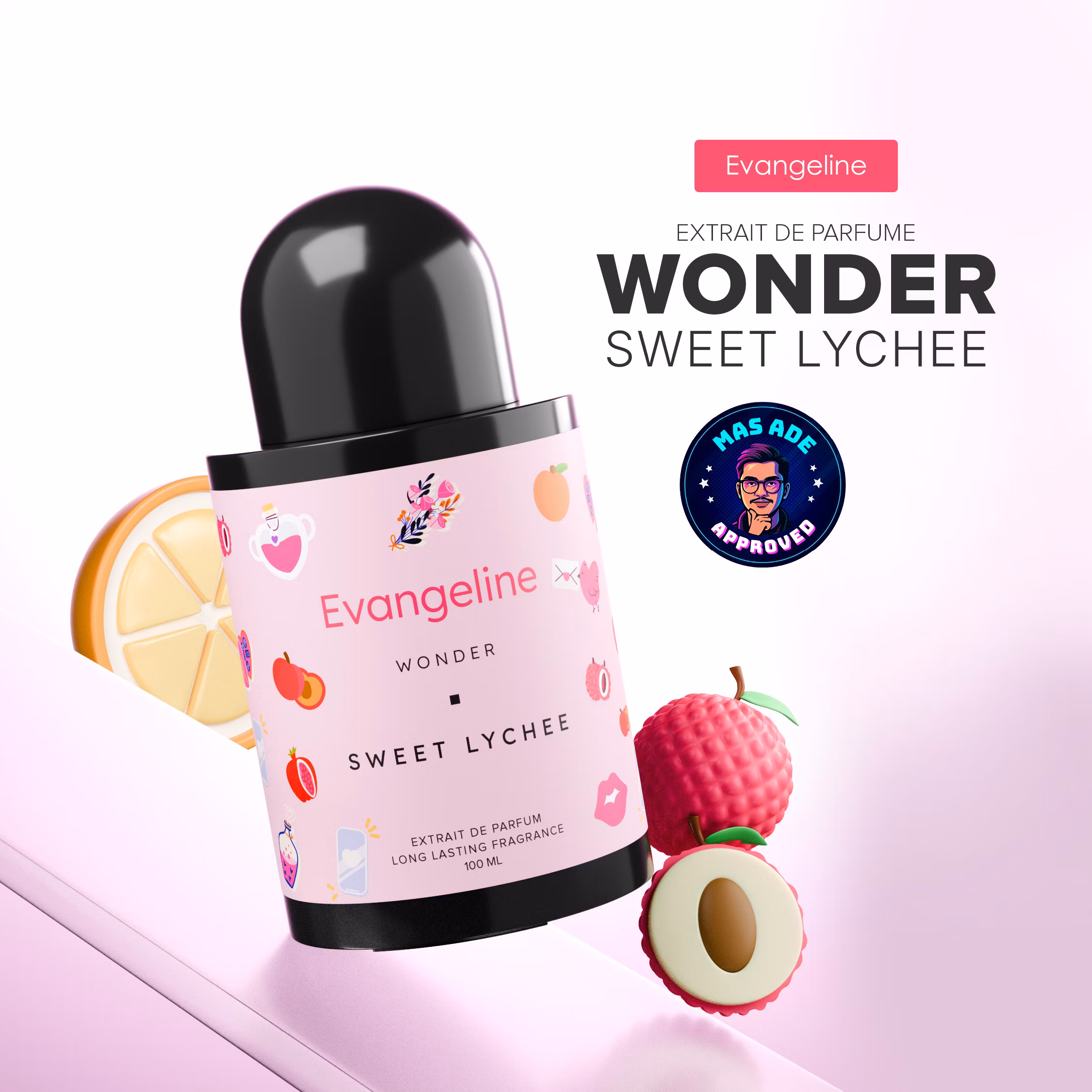 Evangeline Wonder Extrait De Parfum Sweet Lychee 100ml
