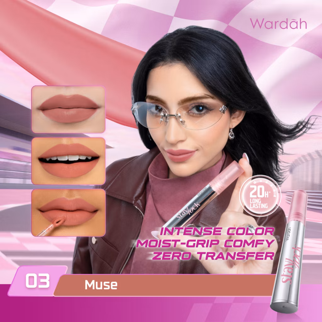 Wardah Staylock Lip Matte Transferproof 03 Muse