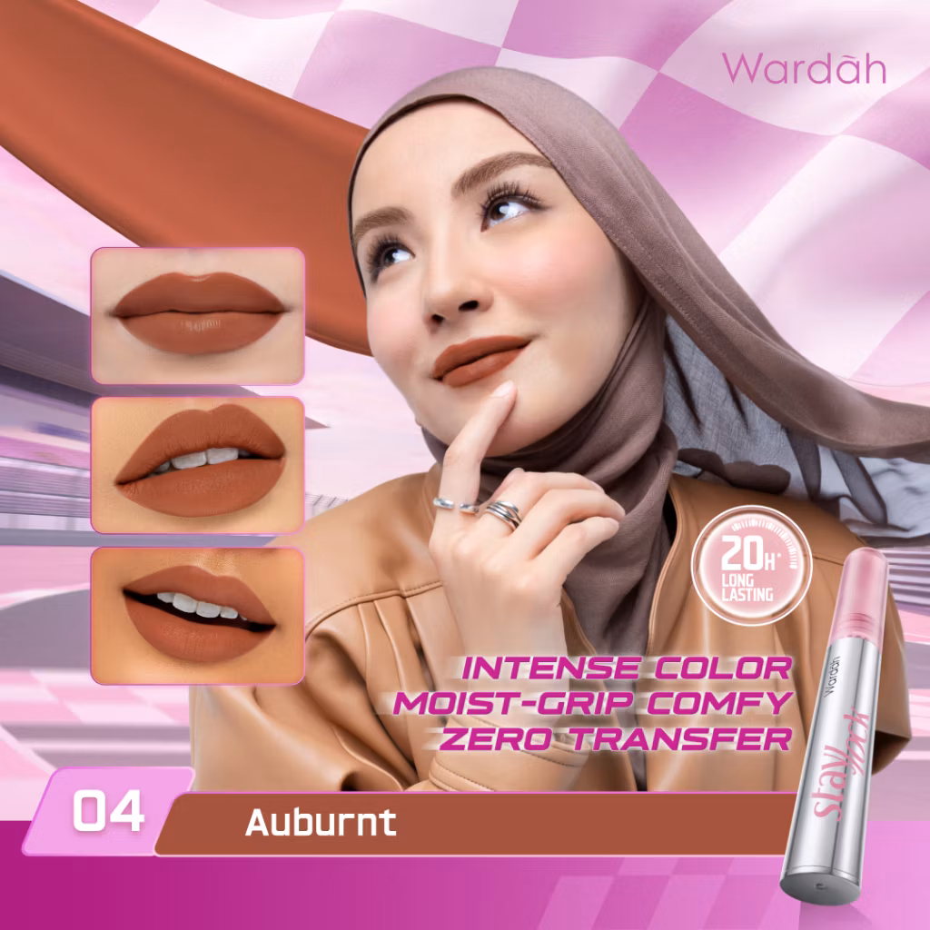 Wardah Staylock Lip Matte Transferproof 04 Auburnt