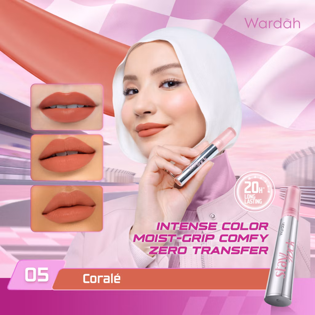 Wardah Staylock Lip Matte Transferproof 05 Corale