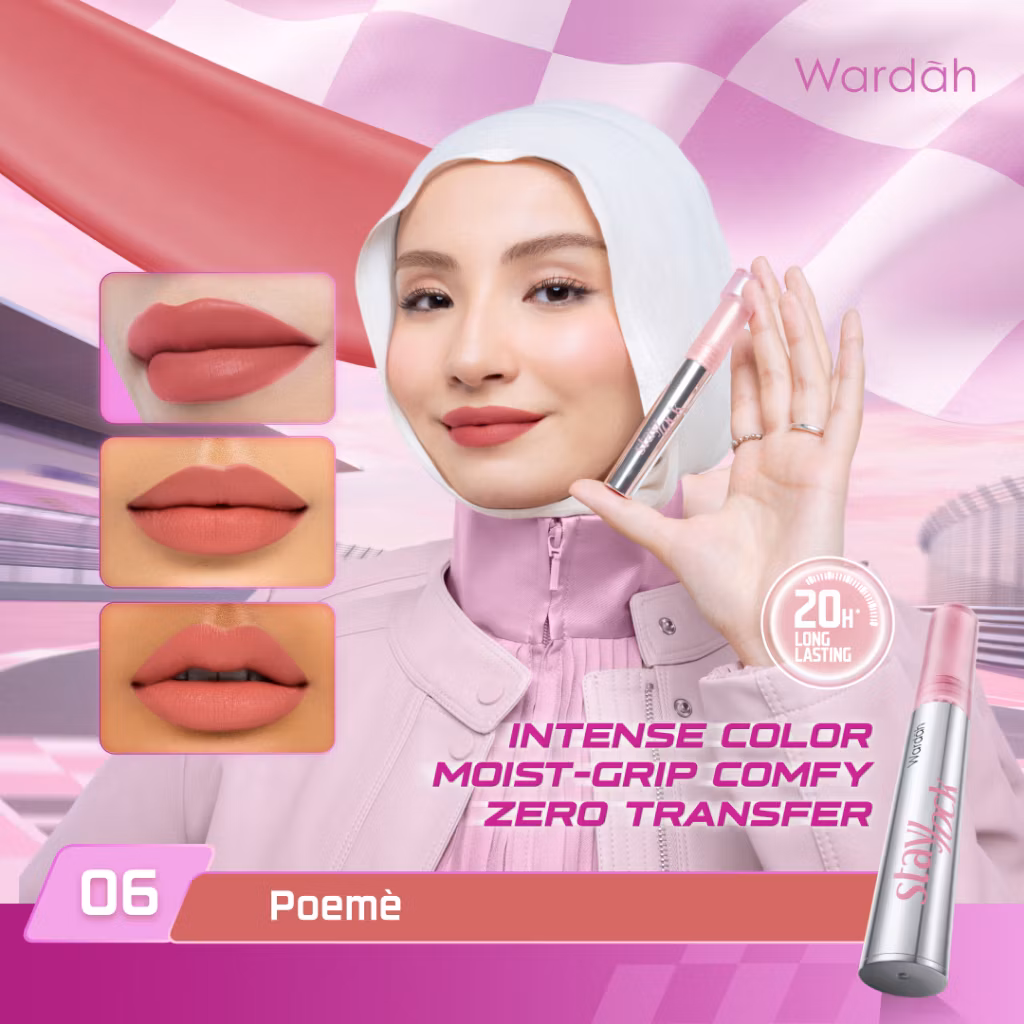 Wardah Staylock Lip Matte Transferproof 06 Poeme