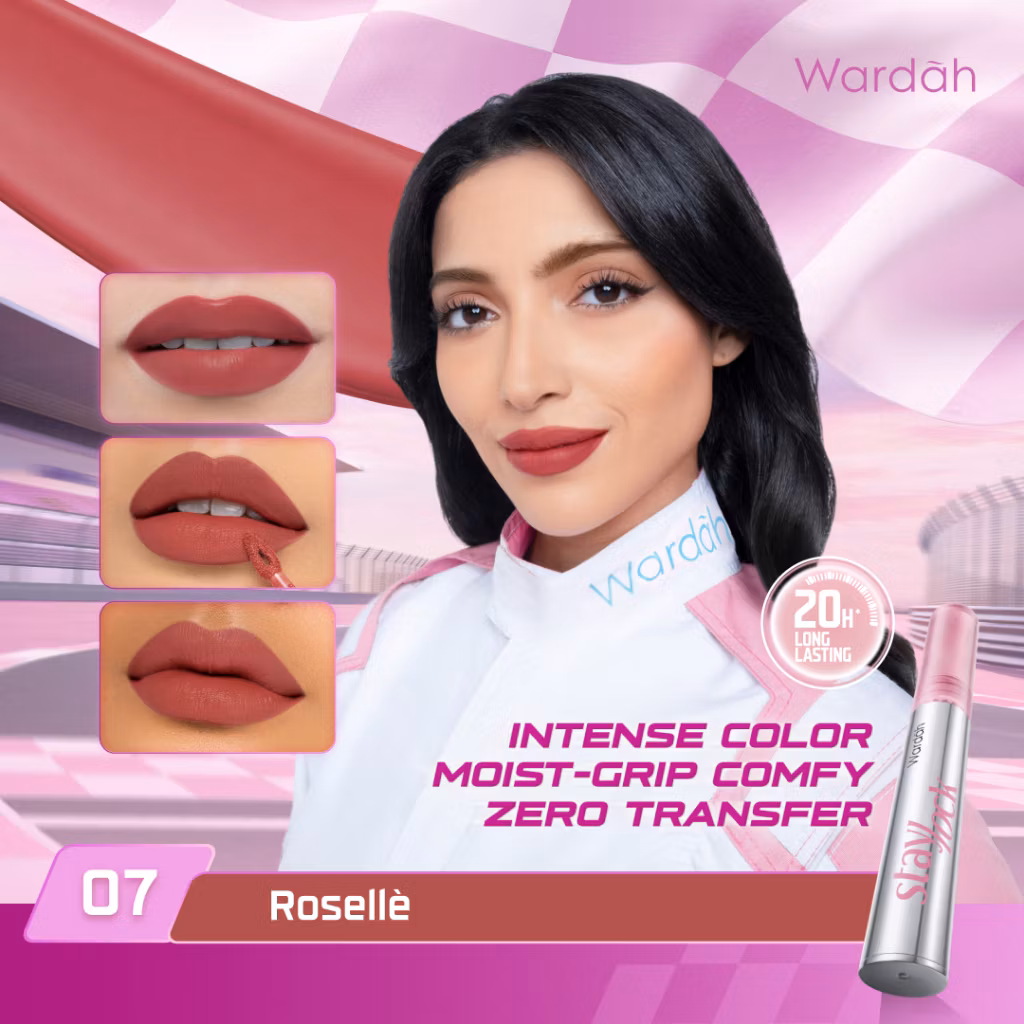 Wardah Staylock Lip Matte Transferproof 07 Roselle