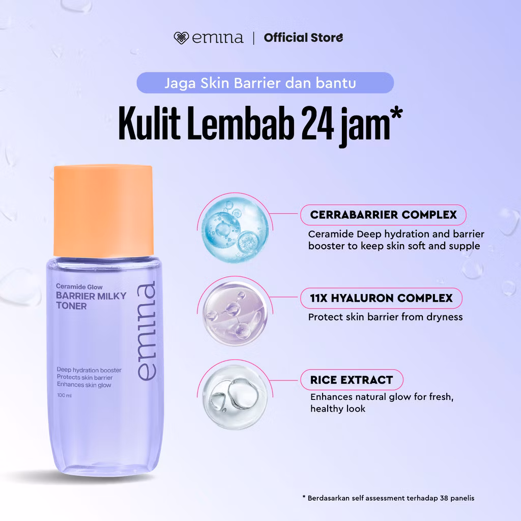 Emina Ceramide Glow Barrier Milky Toner 100ml