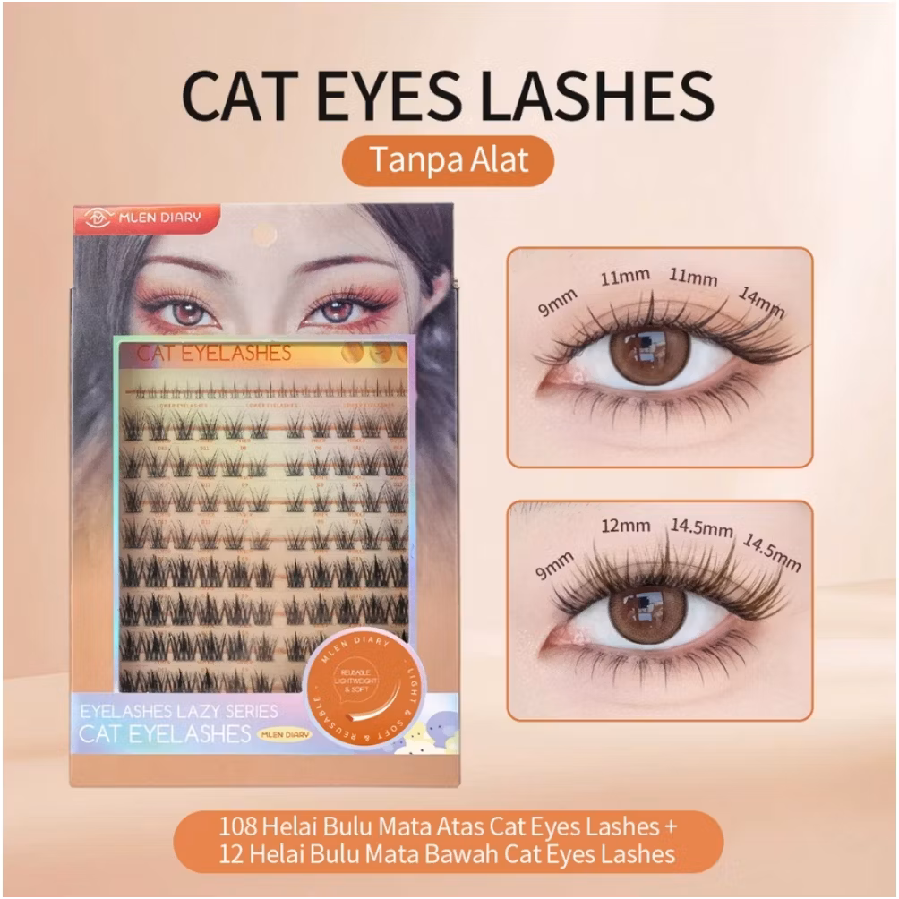Mlen Diary Lazy Lashes Series – Cat Eyelashes Large