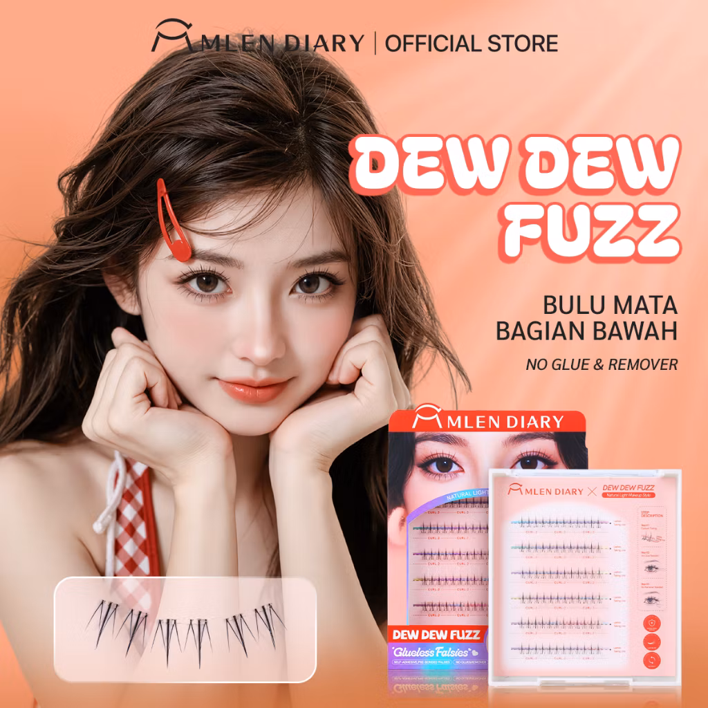 Mlen Diary Glueless Falsies – Dew Dew Fuzz Lower Lashes