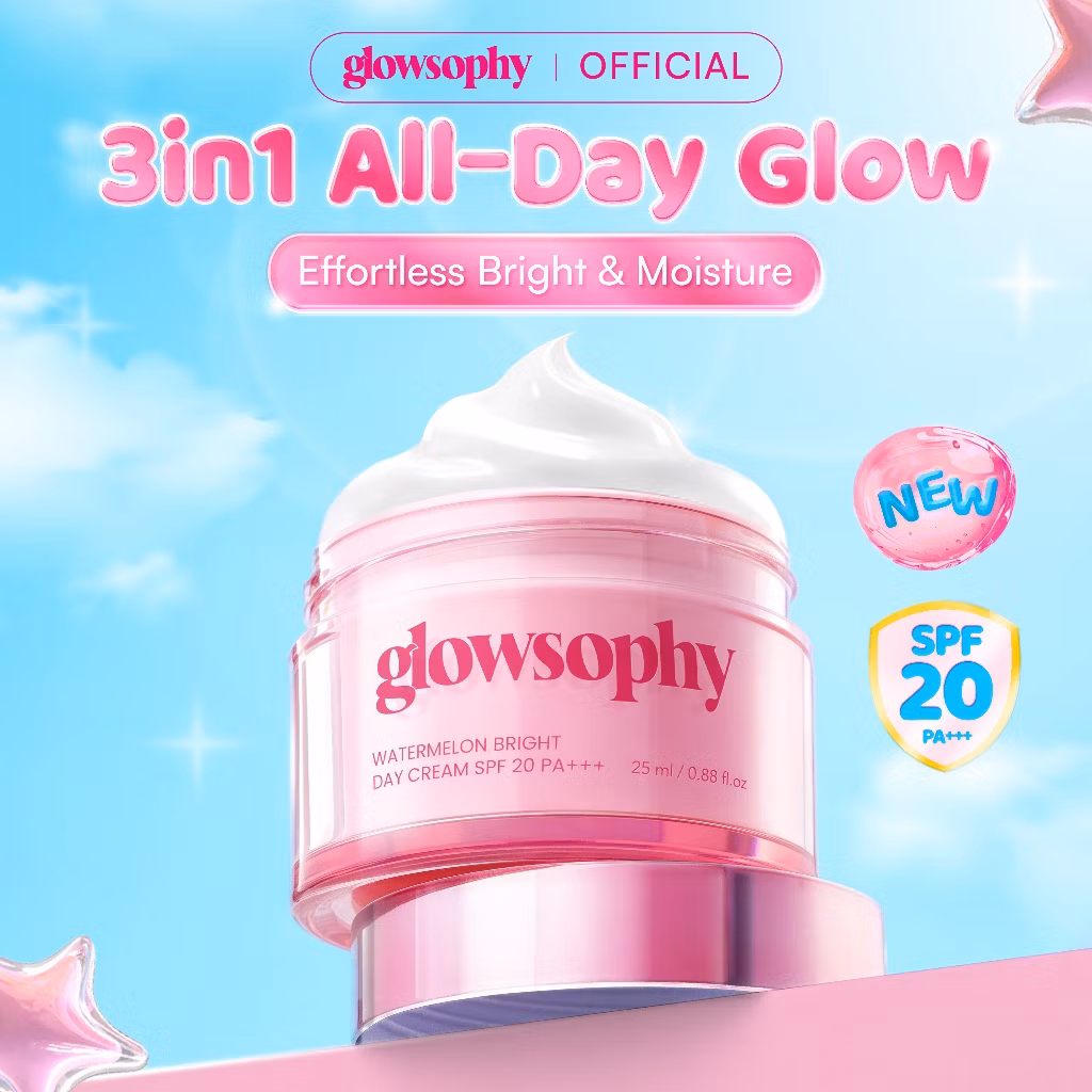 Glowshopy Watermelon Bright Day Cream SPF 20 PA +++ 25ml