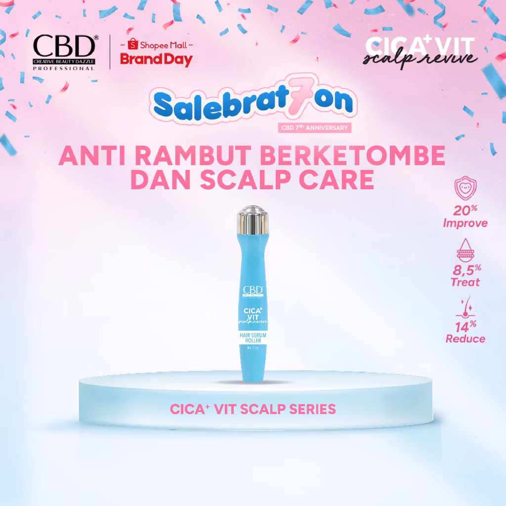 CBD Cica Vit Scalp Revive Hair Serum Roller 10ml