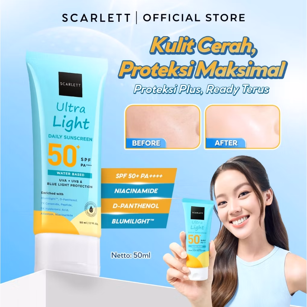 Scarlet Ultra Light Daily Sunscreen SPF 50 50ml