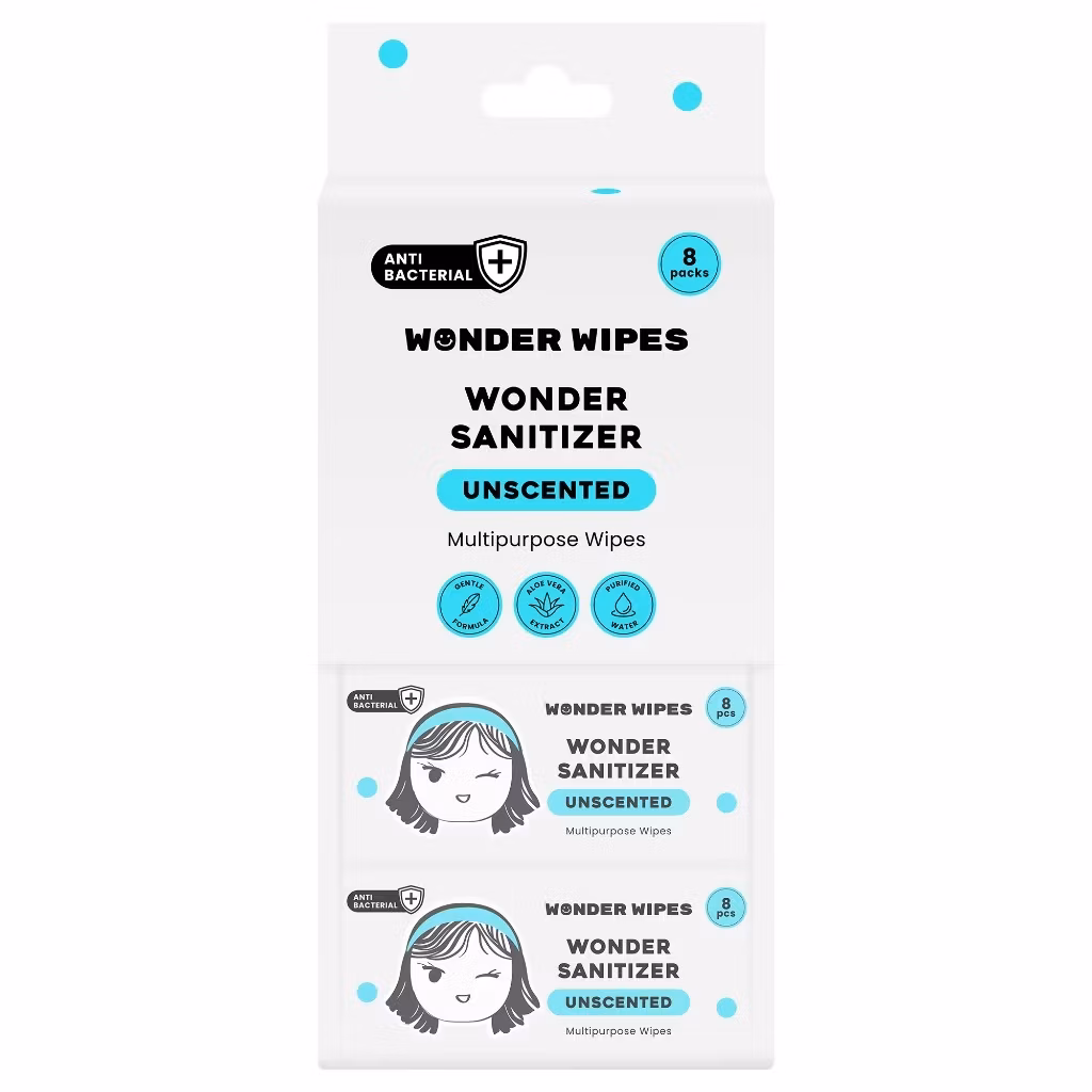 Wonder Wipes Sanitizer Unscented 8packs