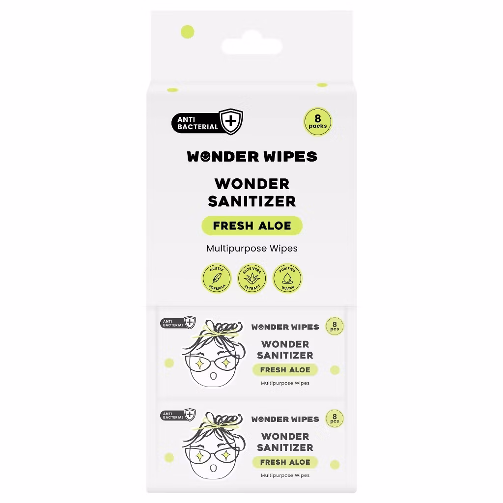 Wonder Wipes Sanitizer Fresh Aloe 8packs