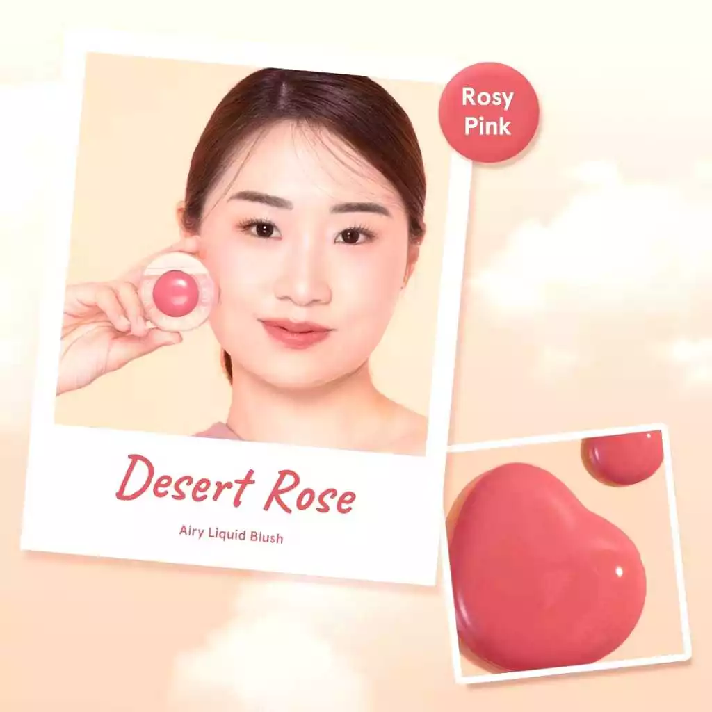 Dear me beauty airy liquid blush desert rose 10ml