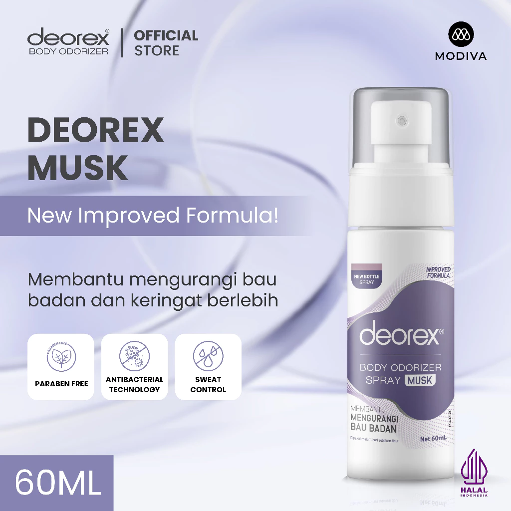 Deorex Body Odorizer Masking Fragnance Musk 60ML