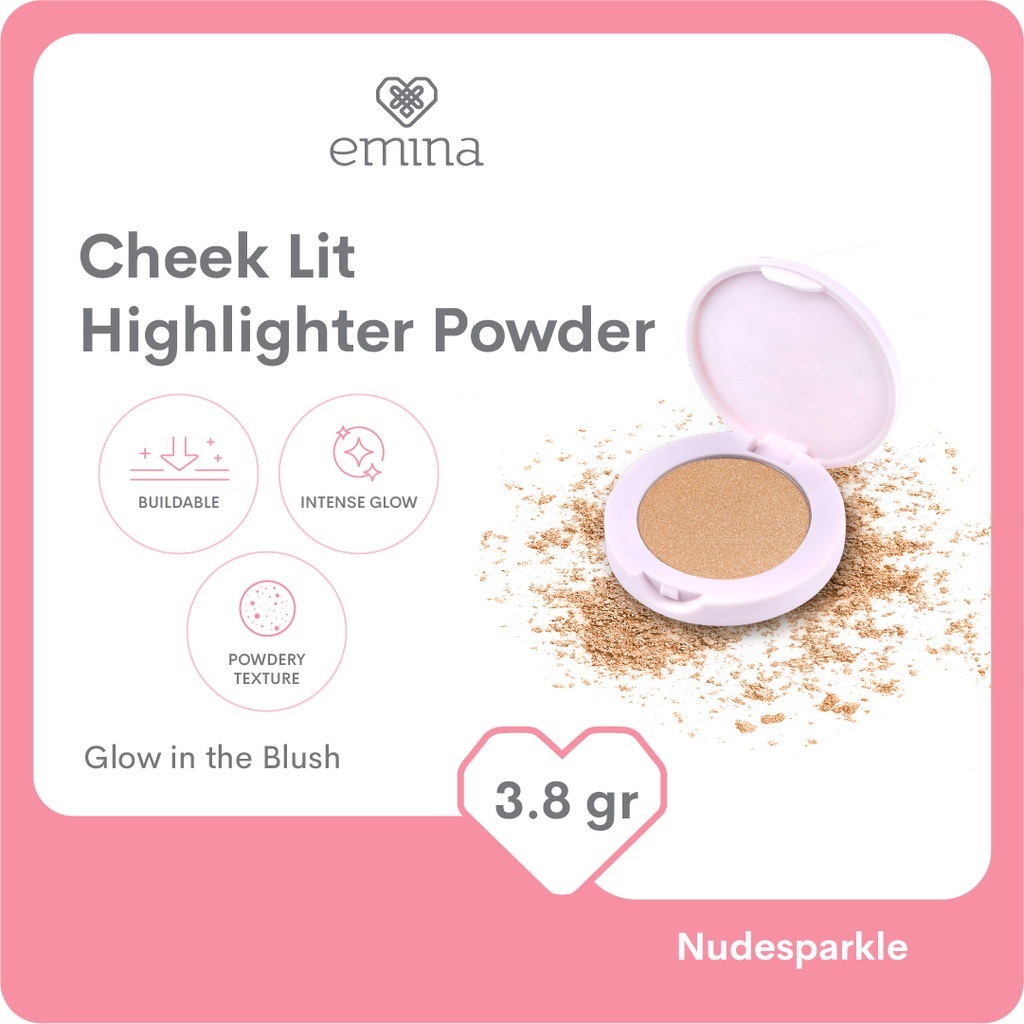 Emina Cheek Lit Highlighter Powder Nudesparkle 3.8 g
