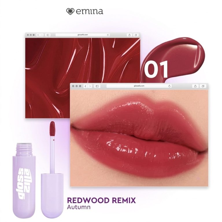 Emina Glosszilla Lightweight Lip Jelly Vinyl 01 Redwood Remix