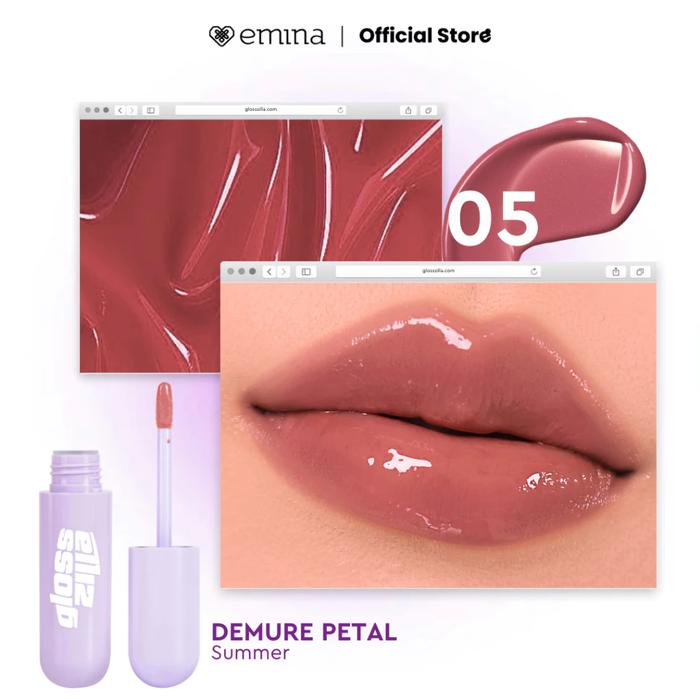 Emina Glosszilla Lightweight Lip Jelly Vinyl 05 Demure Petal