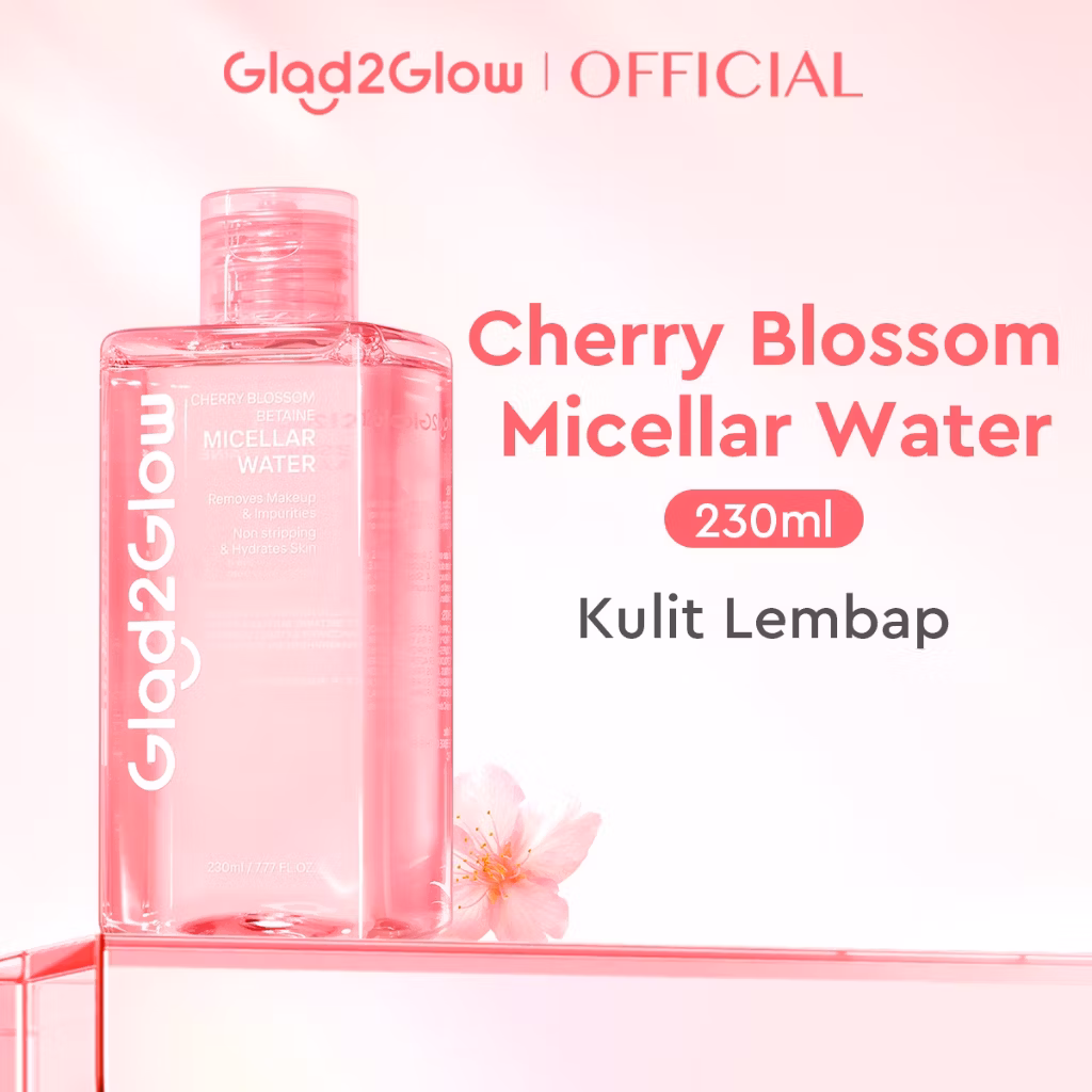 Glad2glow Cherry Blossom Betaine Micellar Water 230ml
