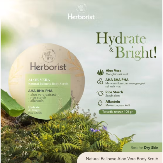 Herborist Natural Balinese Body Scrub Aloe Vera 100gr