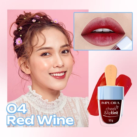 Implora Cheek and Lip tint 04 Red Wine