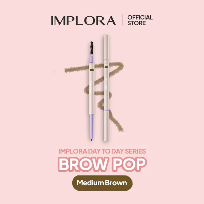Implora Day2Day Brow Pop Pensil Alis Matic Medium Brown