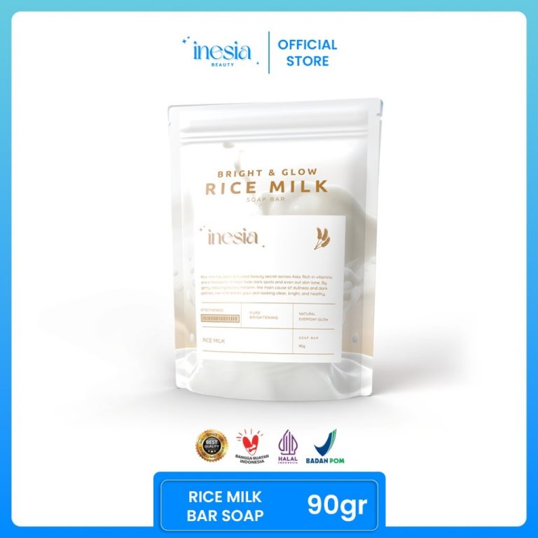 Inesia Bright & Glow Rice Milk Transparent Soap Bar 90g
