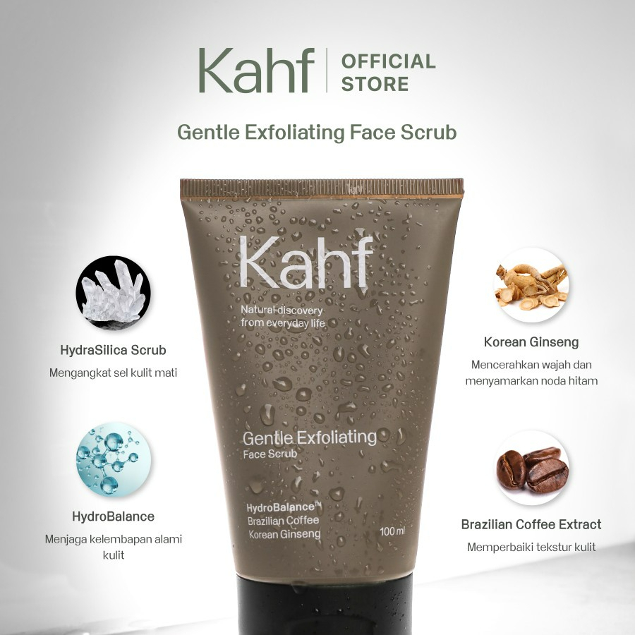 Kahf Gentle Exfoliating Face Scrub with Sticker Eye Catch 100 ml