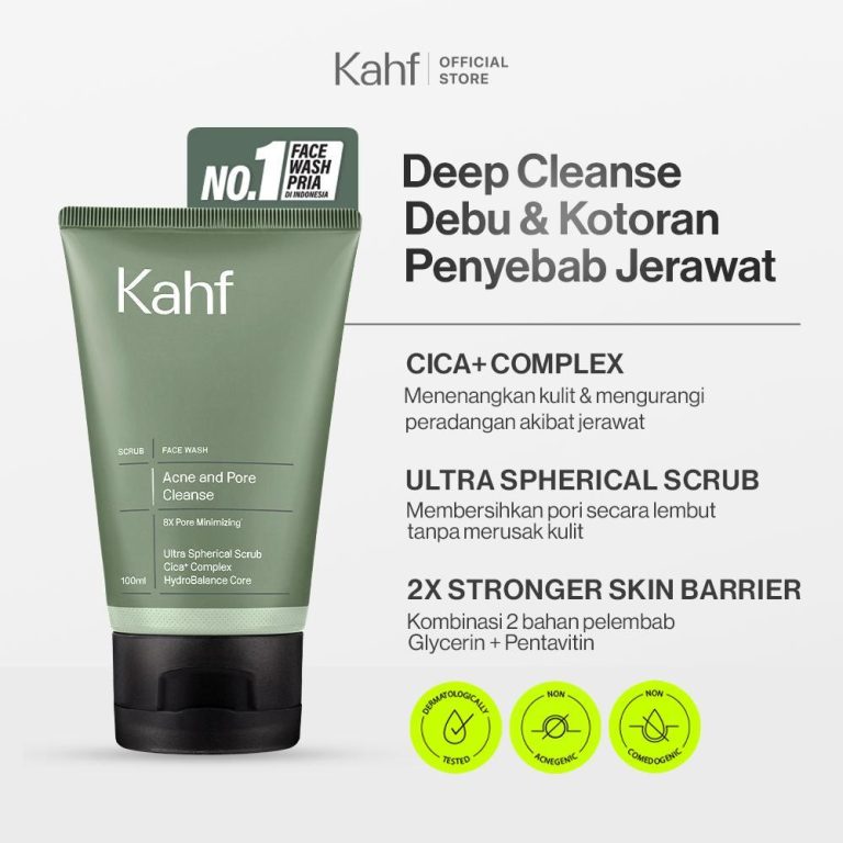 Kahf face wash acne and pore cleanse scrub 100ml