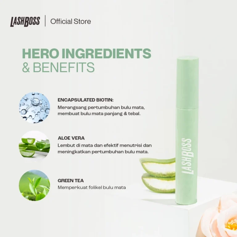 Lashboss Lash And Brow Serum Aloe Extract Hijau
