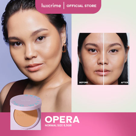 Luxcrime Silk Glow Two Way Cake Blur & Cover Opera 8.5gr