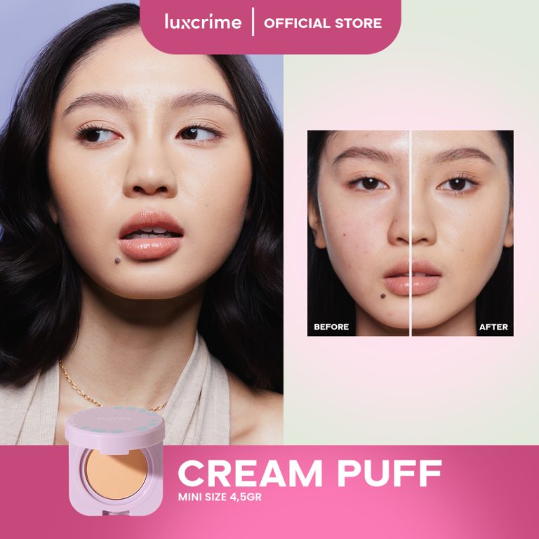 Luxcrime Silk Glow Two Way Cake Blur & Cover Cream Puff Mini Size
