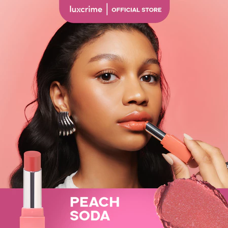 LuxCrime Glass Tinted Lip Balm Peach Soda