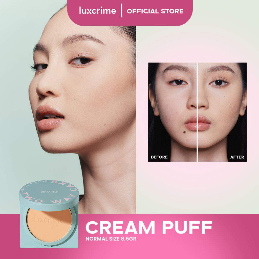 Luxcrime Two Way CAke Oil Control 8.5gr Creampuff
