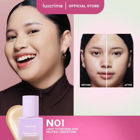 Luxcrime Radiant SILK Foundation Spf 50 PA+++ N01