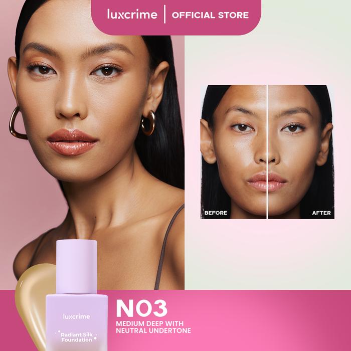 Luxcrime Radiant SILK Foundation Spf 50 PA+++ N03