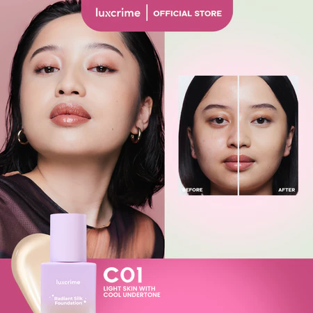 Luxcrime Radiant SILK Foundation Spf 50 PA+++ C01