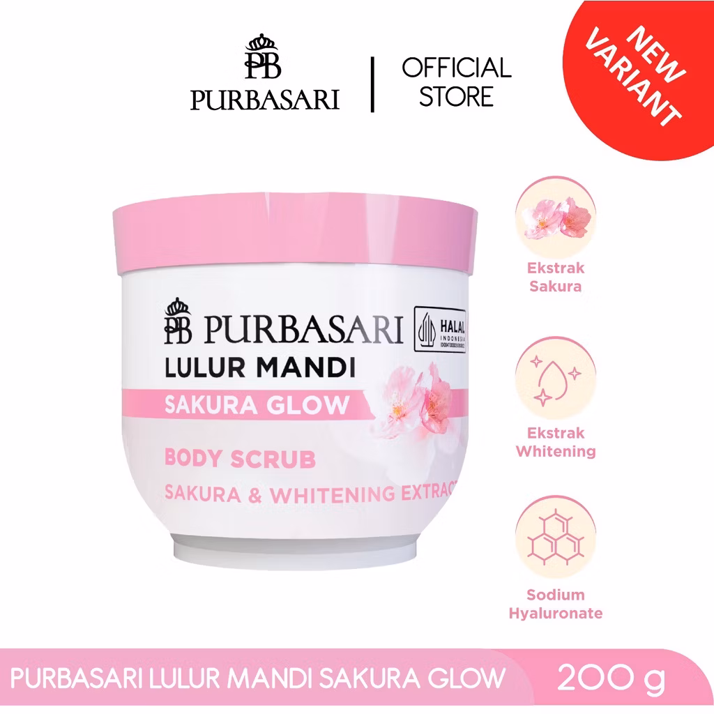 LULUR MANDI SAKURA GLOW 200GR