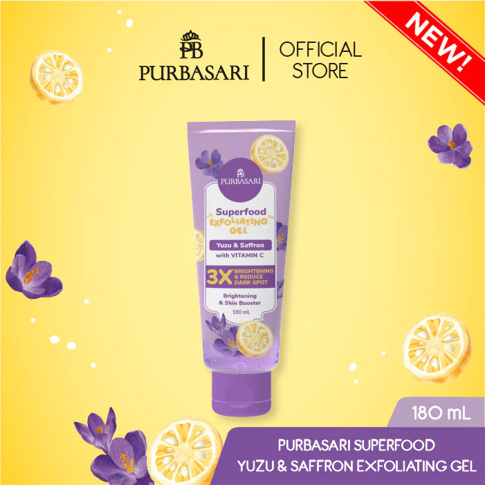 PB SUPERFOOD EXFOLIATING GEL YUZU&SAFF 180ML