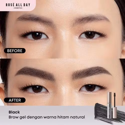 Rose All Day Brow Fix Eyebrow Gel – Black