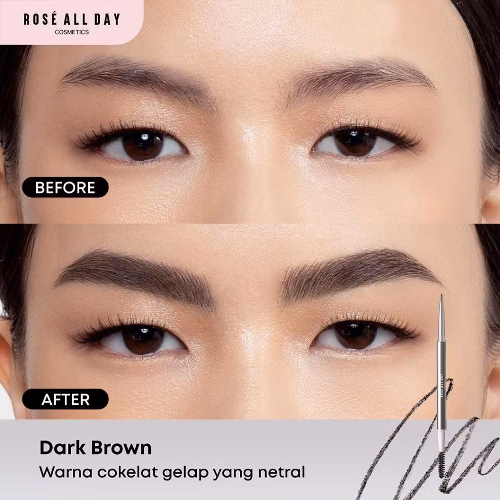 Rose All Day Brow Fix Micro Pencil Dark Brown