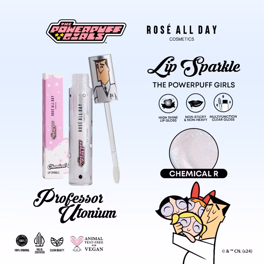 Rose all day the powerpuff girls lip sparkle 3,2g
