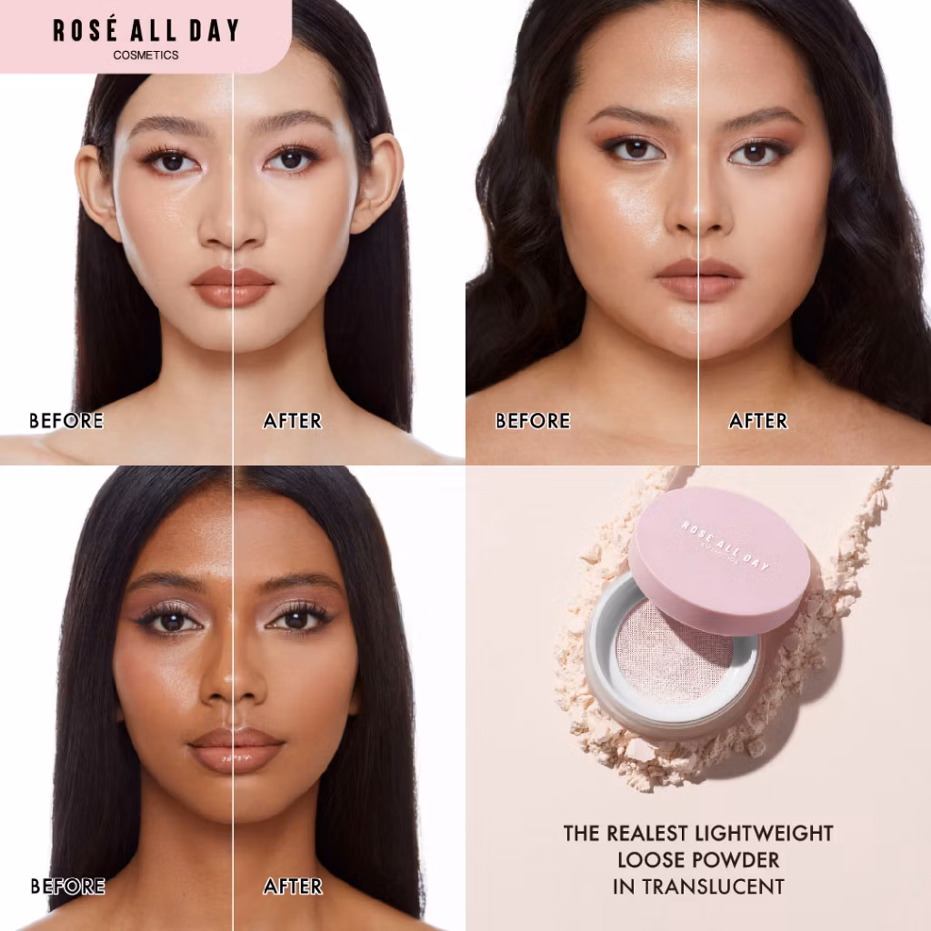 Rose all Day The realest Lightweight Loose powder TRANSPARANT