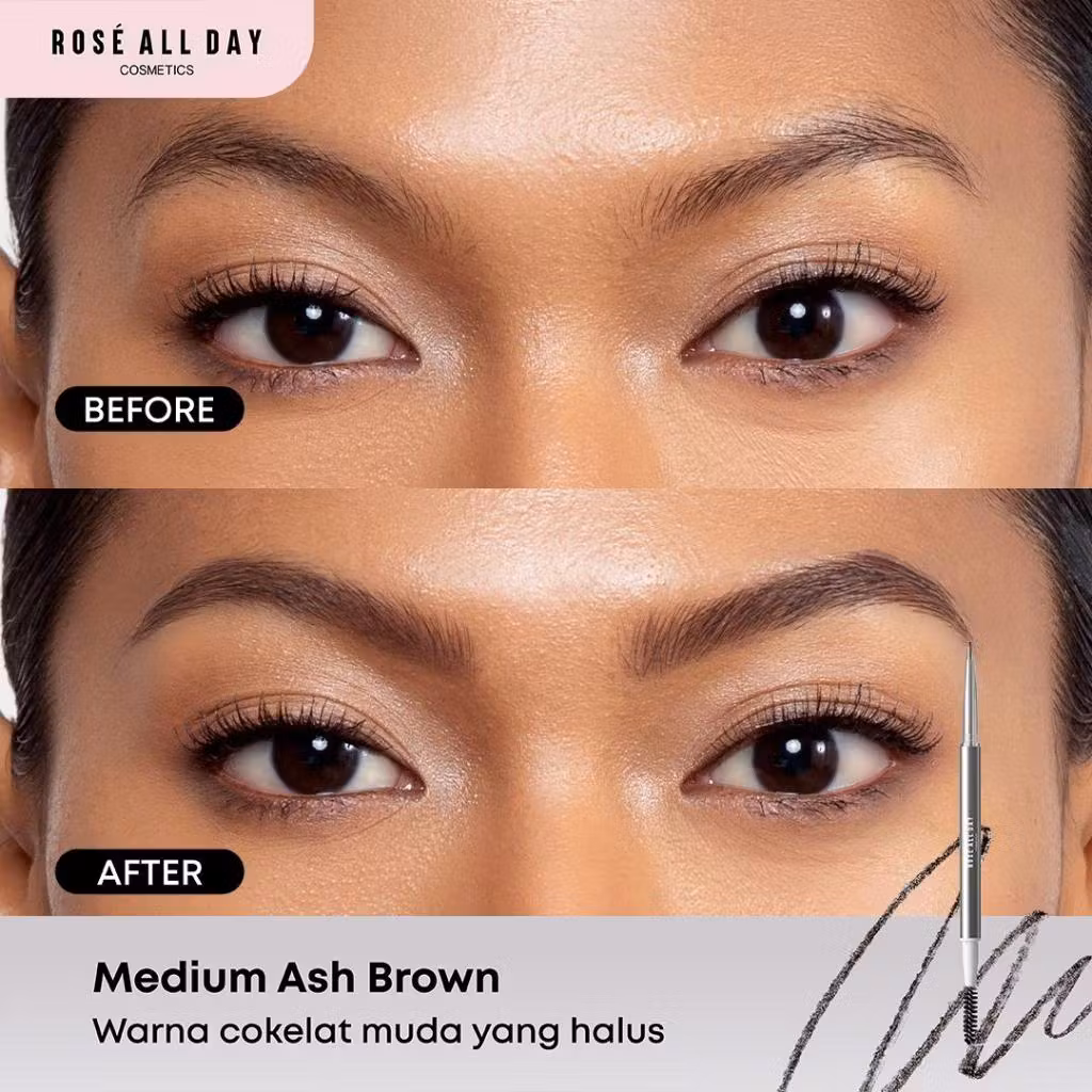 Rose All Day Brow Fix Eyebrow Pencil – Medium Ash Brown