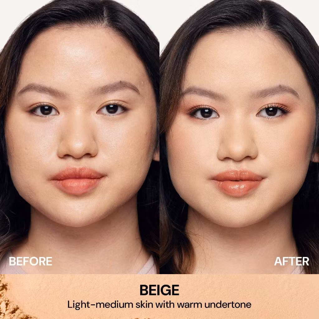 Rose All Day the realest lightweight powder foundation beige